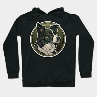 Border Collie Camouflage Motif Hoodie